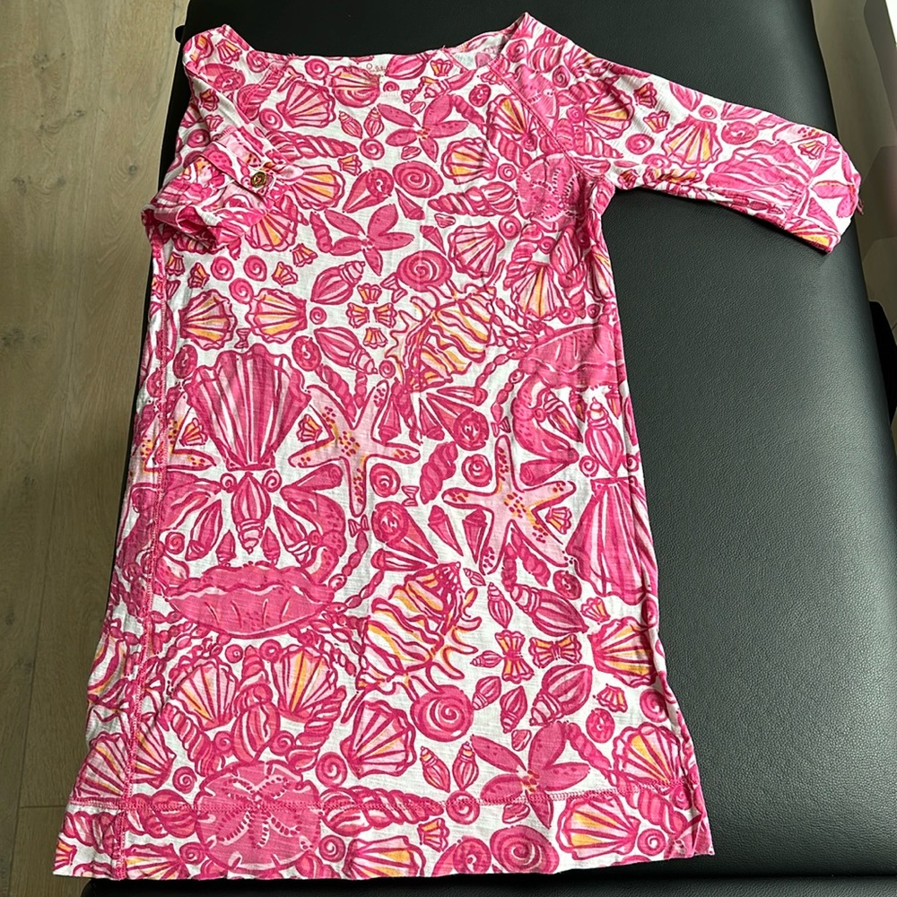 Lilly Pulitzer Callahan Shift Dress 3/4 Length Sleeve.
